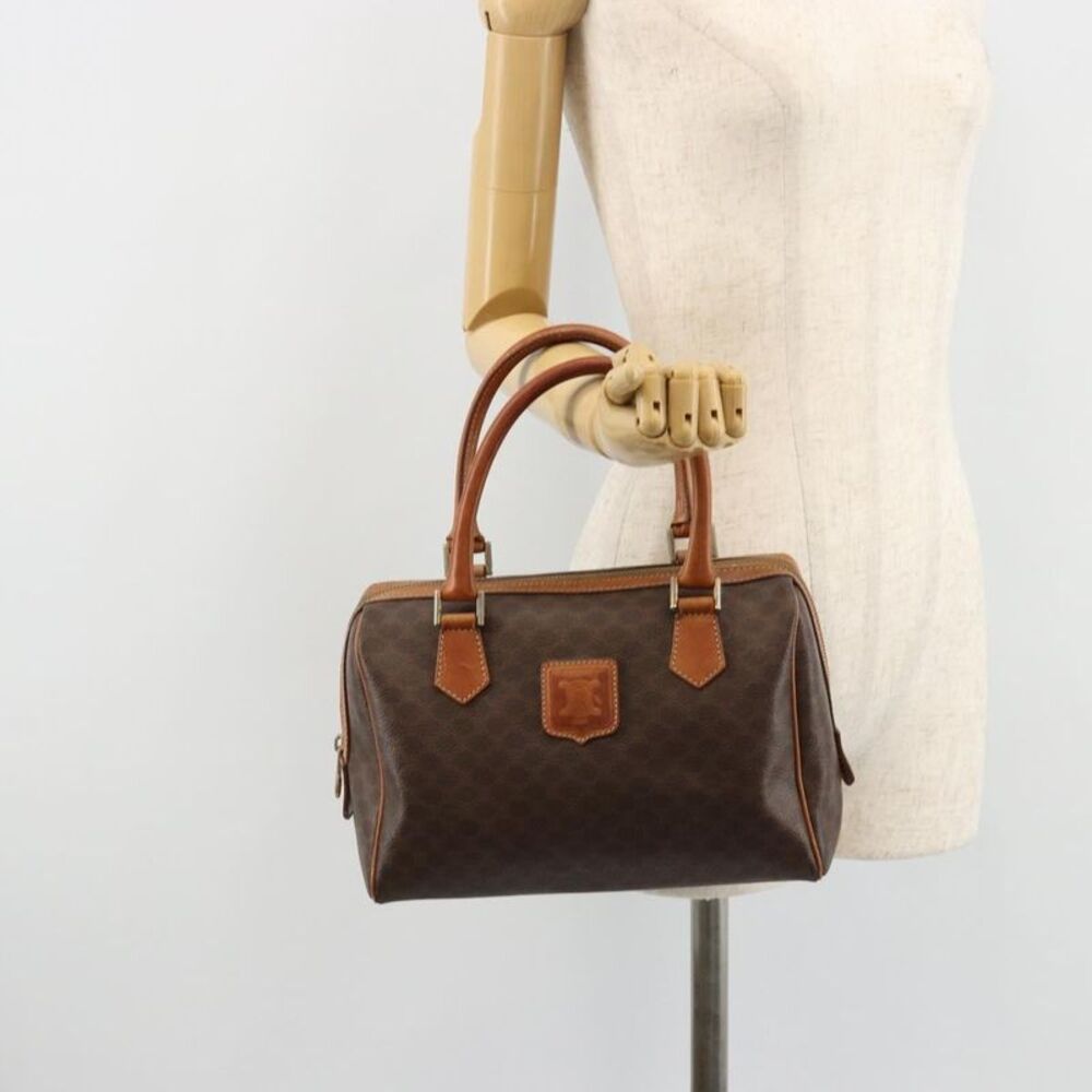 Celine Vintage Triomphe Handbag Canvas Brown Canvas Handbag - Picture 14 of 16